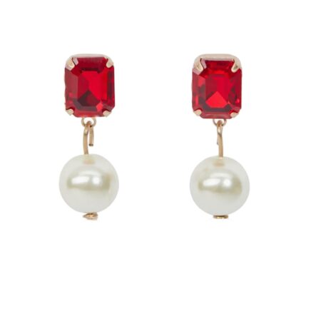 Luxury Vintage Pearl Ruby Stone Oorbellen | Luxury Vintage