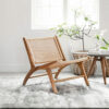 MUST Living Fauteuil 'Lazy Loom' Teakhout