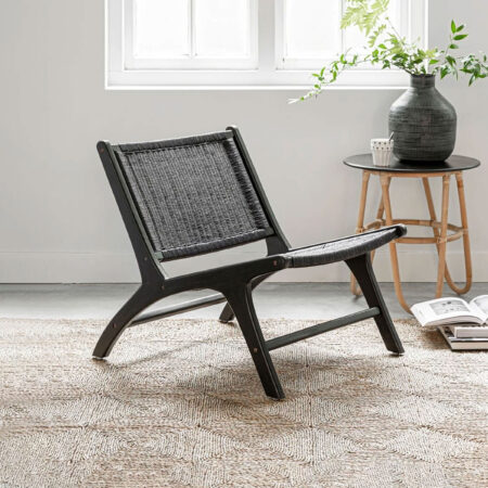 MUST Living Fauteuil 'Lazy Loom' Teakhout