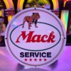 Mack Service Emaille Bord Rond - Production Sample - Jaren '80 - Ø30 cm | The Dutch Pickers