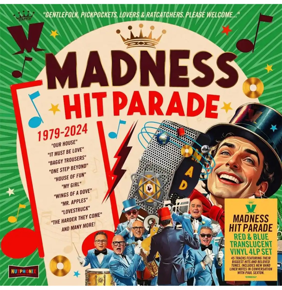 Madness - Hit Parade: 1978 - 2024 (Rood & Blauw Vinyl) 4 (LP) | Fiftiesstore