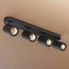Madona - LED Plafondlamp - 4 spots - Excl. GU10 Fitting - Kantelbaar & Draaibaar - Rechthoekig - Aluminium | HOFTRONIC