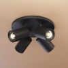 Madona - LED Plafondlamp - 4 spots - Excl. GU10 Fitting - Kantelbaar & Draaibaar - Rond - Aluminium | HOFTRONIC