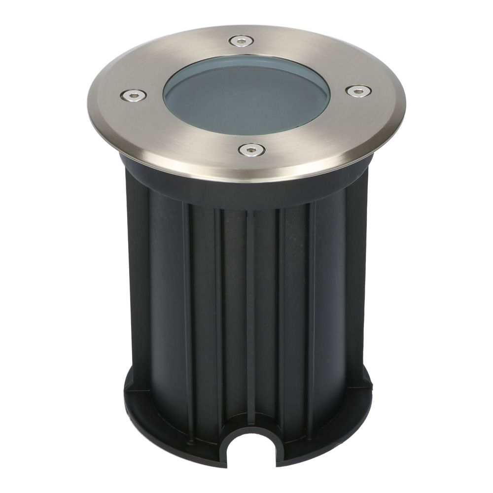 Maisy LED Grondspots - Rond - Ø12cm - RVS - GU10 fitting - Excl. lichtbron - IP67 - Tuinspot - Oprit | HOFTRONIC