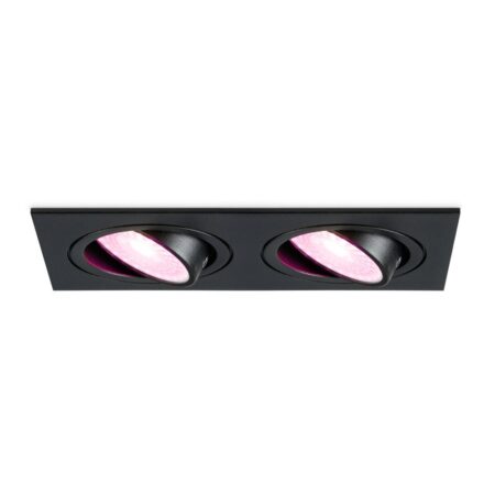 Mallorca - LED inbouwspot - IP20 - Kantelbaar - 11 Watt 690 Lumen - Wifi + Bluetooth - RGBWW - Dubbel - GU10 - Google Home