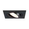 Mallorca LED inbouwspot - IP20 - Kantelbaar - 4 Watt 345 Lumen - 4000K Neutraal wit - GU10 - Dimbaar - Vierkant - Voor binnen - Zwart | HOFTRONIC
