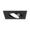 Mallorca LED inbouwspot - IP20 - Kantelbaar - 4 Watt 345 Lumen - 6500K Daglicht wit - GU10 - Dimbaar - Vierkant - Voor binnen - Zwart | HOFTRONIC