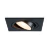 Mallorca LED inbouwspot - IP20 - Kantelbaar - 4 Watt 345 lumen - 2700K warm wit - GU10 - Dimbaar - Vierkant - Voor binnen - Zwart | HOFTRONIC