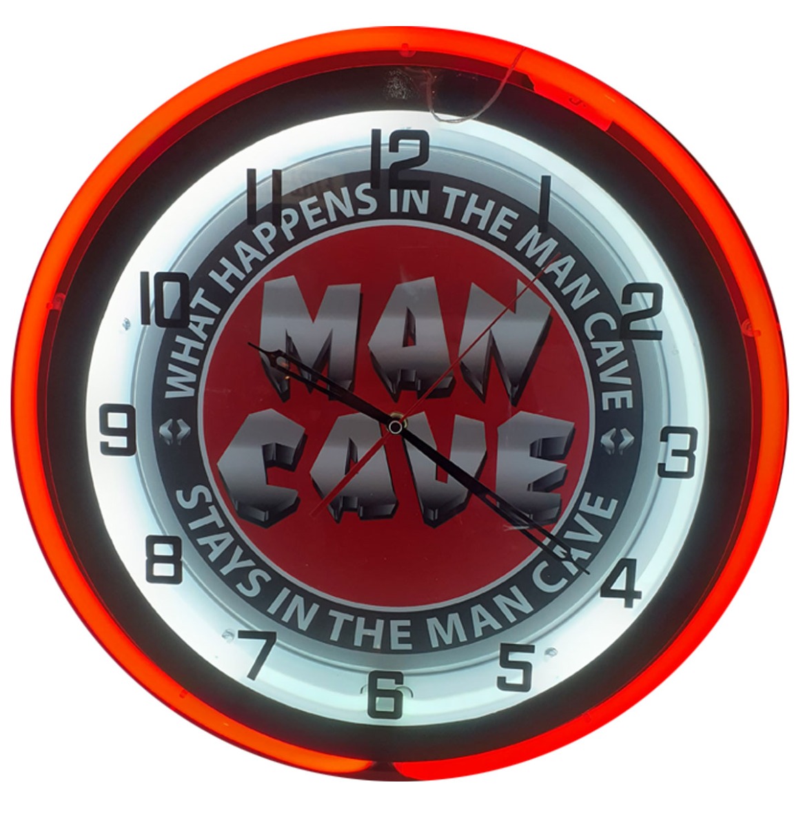 Man Cave Dubbele Neon Klok | Fiftiesstore
