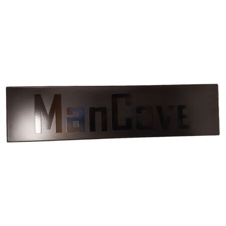 Mancave Zwart Emaille Bord - 80 x 20cm | Fiftiesstore