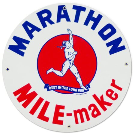 Marathon Mile-Maker 12" (30cm) Zwaar Metalen Bord | Fiftiesstore