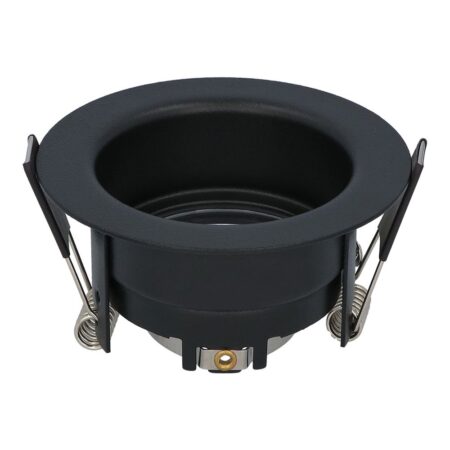 Mari - LED Inbouwspot - Verzonken armatuur - Diameter 85mm - GU10 Fitting incl. lamphouder - IP65 voor badkamer en buiten - Rond - Zwart | HOFTRONIC