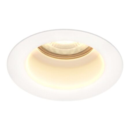 Mari - LED platte inbouwspots met lage inbouwdiepte - 6 Watt 570 Lumen - 2700K Warm wit - GU10 LED Module - Verzonken - Dimbaar - Rond - IP65 waterdicht - Wit | HOFTRONIC