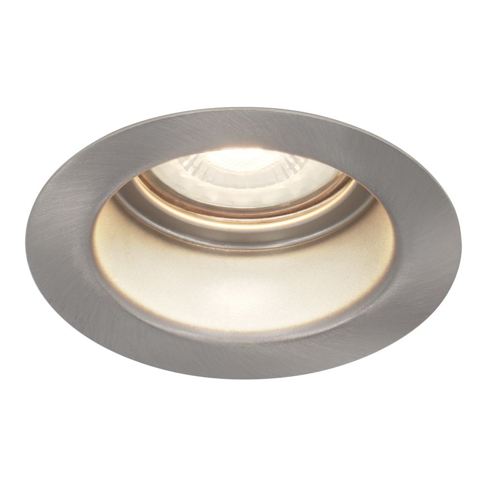 Mari - LED platte inbouwspots met lage inbouwdiepte - 6 Watt 570 Lumen - 4000K Neutraal wit - GU10 LED Module - Verzonken - Dimbaar - Rond - IP65 waterdicht - RVS | HOFTRONIC