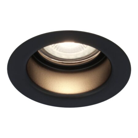 Mari - LED platte inbouwspots met lage inbouwdiepte - 6 Watt 570 Lumen - 4000K Neutraal wit - GU10 LED Module - Verzonken - Dimbaar - Rond - IP65 waterdicht - Zwart | HOFTRONIC
