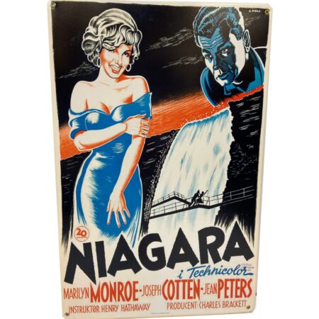 Marilyn Monroe Niagara Movie Poster Metalen Bord 29.5 x 44.5 cm | Marilyn Monroe