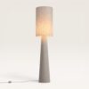 Marone - Staande lamp Linnen 130 cm - Scandinavisch Design - Woonkamer lamp - Beige - E27 fitting - Met voetschakelaar | LUSENZ