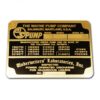 Martin & Schwartz Benzinepomp Serienummer Plaatje Koper | Fiftiesstore