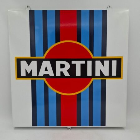 Martini Racing Stripes Box Emaille Bord - 50 x 50cm | Martini