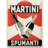 Martini Spumanti Metalen Wandbord met Reliëf 30x40 cm | Martini