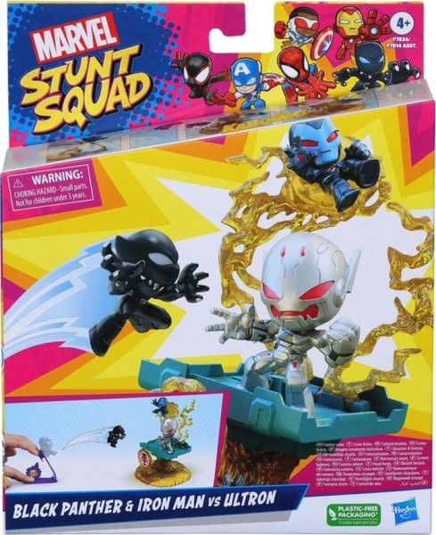 Marvel Stunt Squad Speelset Ironman Vs Black Panther Middel | Hasbro