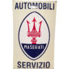 Maserati Automobili Servizio Emaille Bord - 60 x 40cm | Fiftiesstore