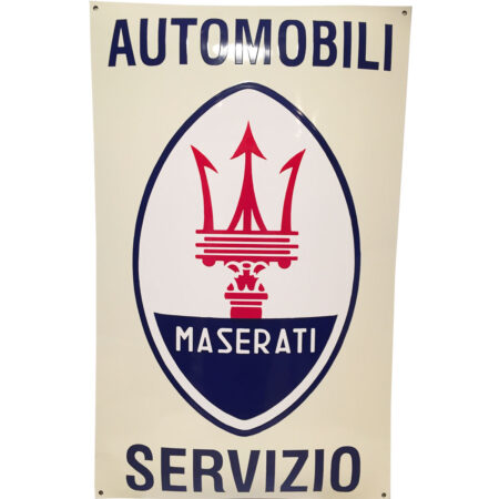Maserati Automobili Servizio Emaille Bord - 60 x 40cm | Fiftiesstore