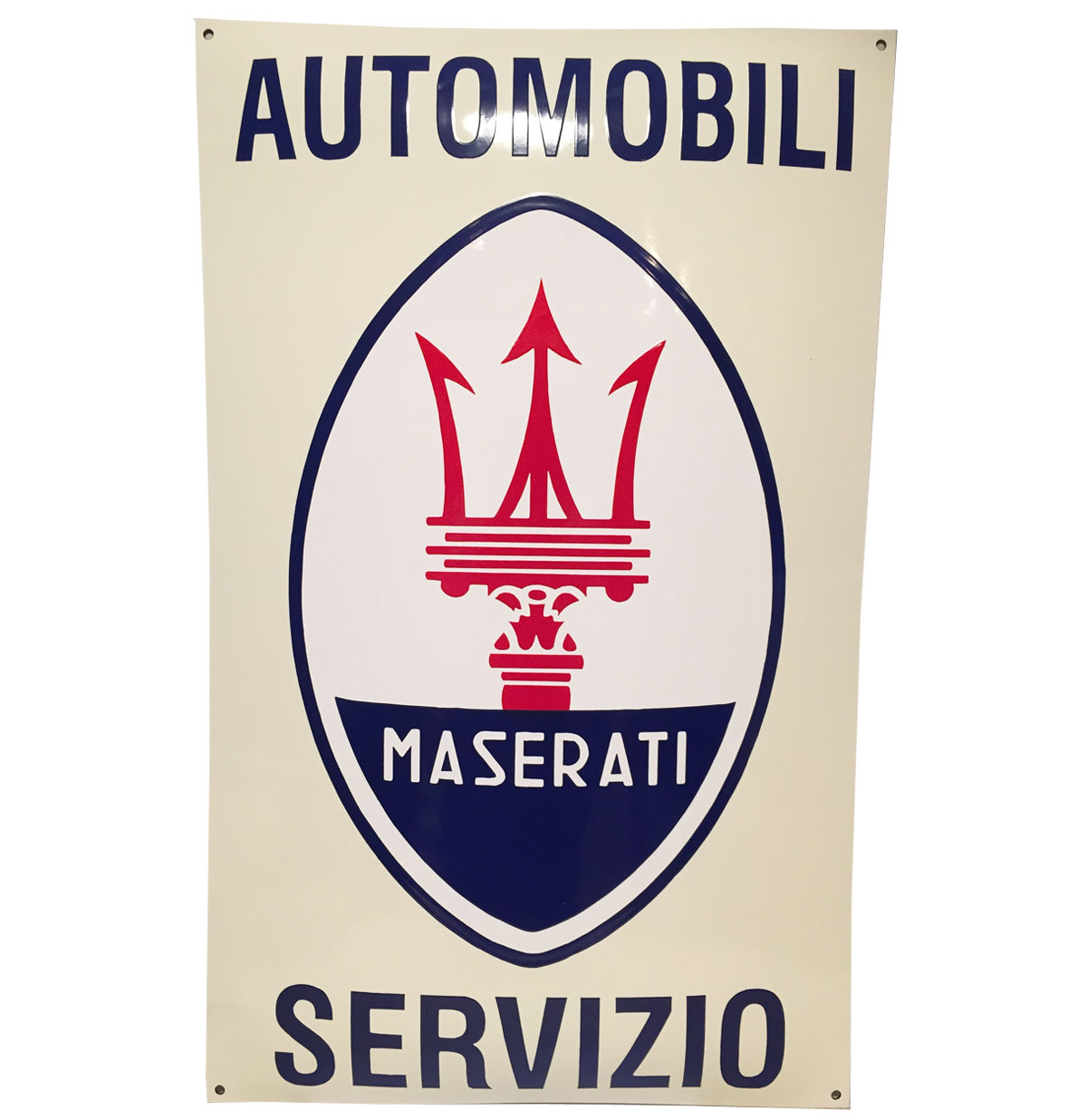 Maserati Automobili Servizio Emaille Bord - 60 x 40cm | Fiftiesstore