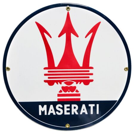 Maserati Emaille Bord - 30 cm ø | Fiftiesstore