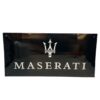 Maserati Logo Zwart Wit Emaille Bord 60 x 30 cm | Fiftiesstore