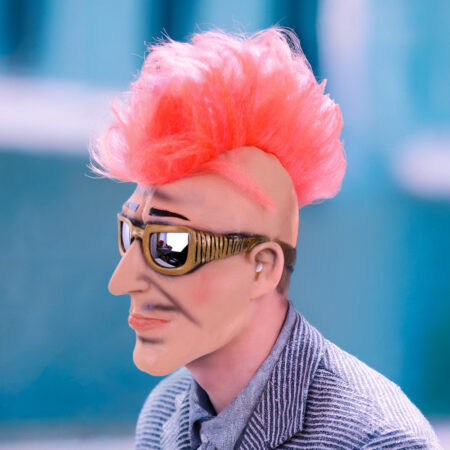 Masker Man met Zonnebril en Hanekam - Punk Stijl | PartyXplosion