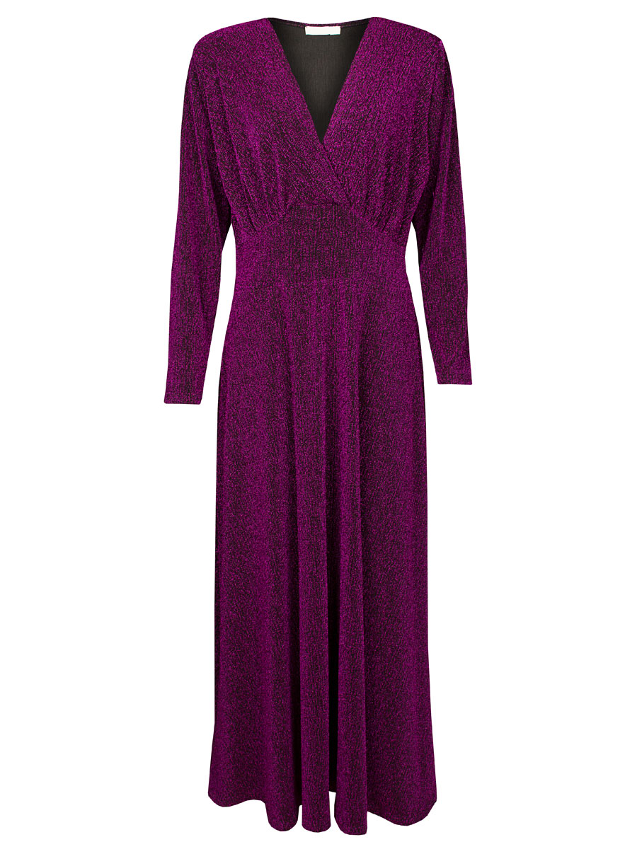 Maxi Jurk Glitter Paars | Fashionize