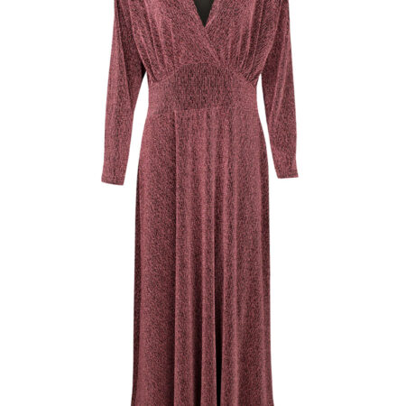 Maxi Jurk Glitter Rosé | Fashionize