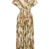 Maxi Jurk Norah Bladeren Groen Goud | Fashionize