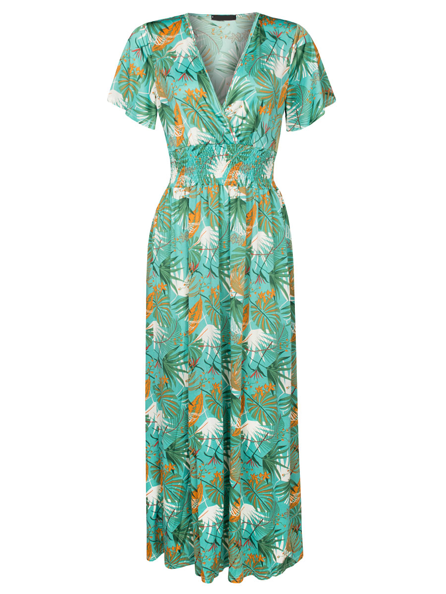 Maxi Jurk Norah Turquoise | Fashionize