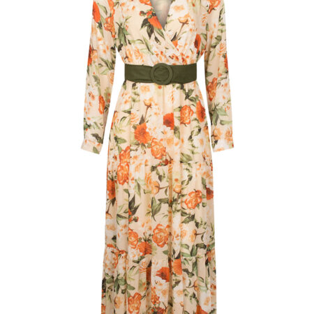 Maxi Jurk Priscilla Beige | Fashionize