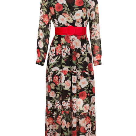 Maxi Jurk Priscilla Zwart | Fashionize