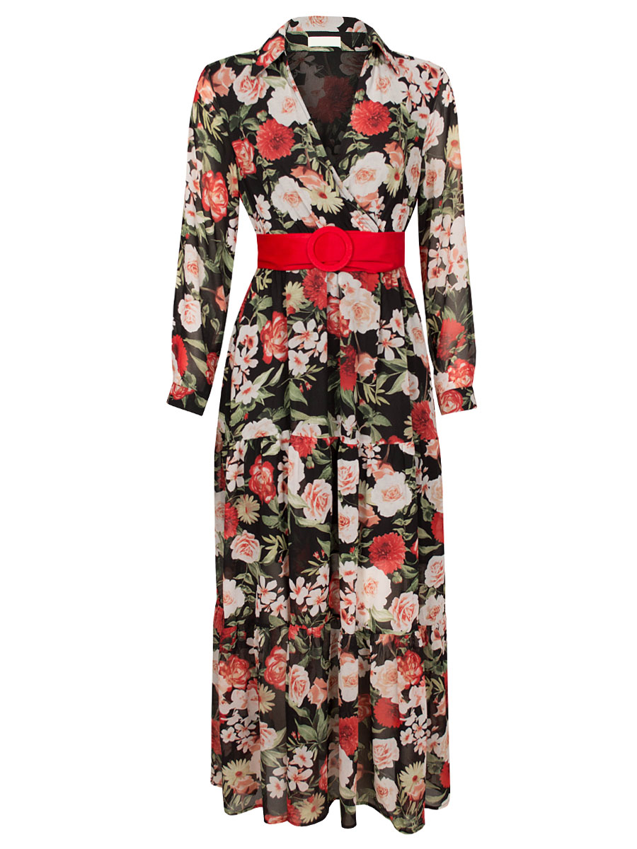 Maxi Jurk Priscilla Zwart | Fashionize