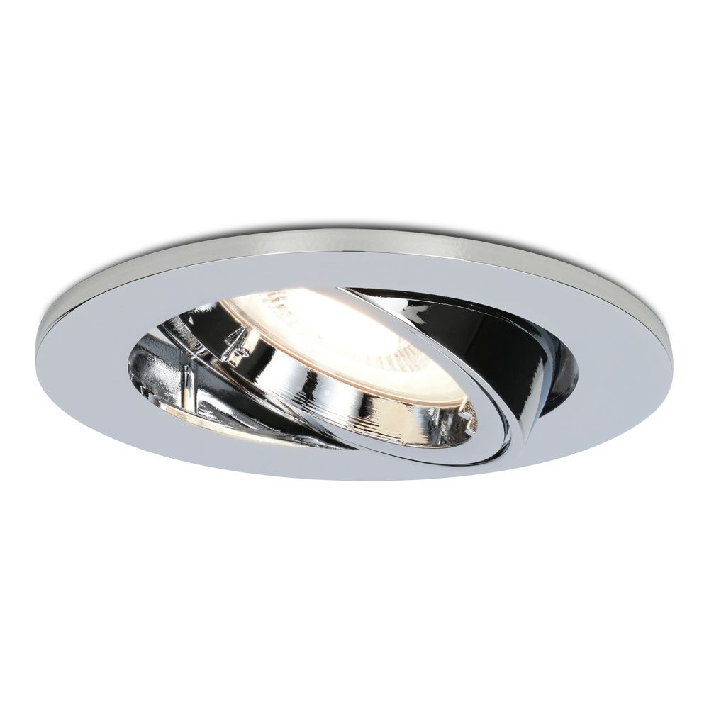 Maya LED inbouwspot - 4 Watt 345 Lumen - 4000K Neutraal wit - GU10 - Dimbaar - Rond - Kantelbaar - IP20 voor binnen - Chroom | HOFTRONIC