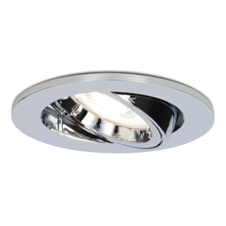 Maya LED inbouwspot - 4 Watt 345 Lumen - 6500K Daglicht wit - GU10 - Dimbaar - Rond - Kantelbaar - IP20 voor binnen - Chroom | HOFTRONIC