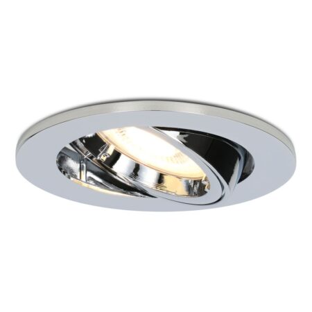 Maya LED inbouwspot - 4 Watt 345 lumen - 2700K Warm wit - GU10 - Dimbaar - Rond - Kantelbaar - IP20 voor binnen - Chroom | HOFTRONIC