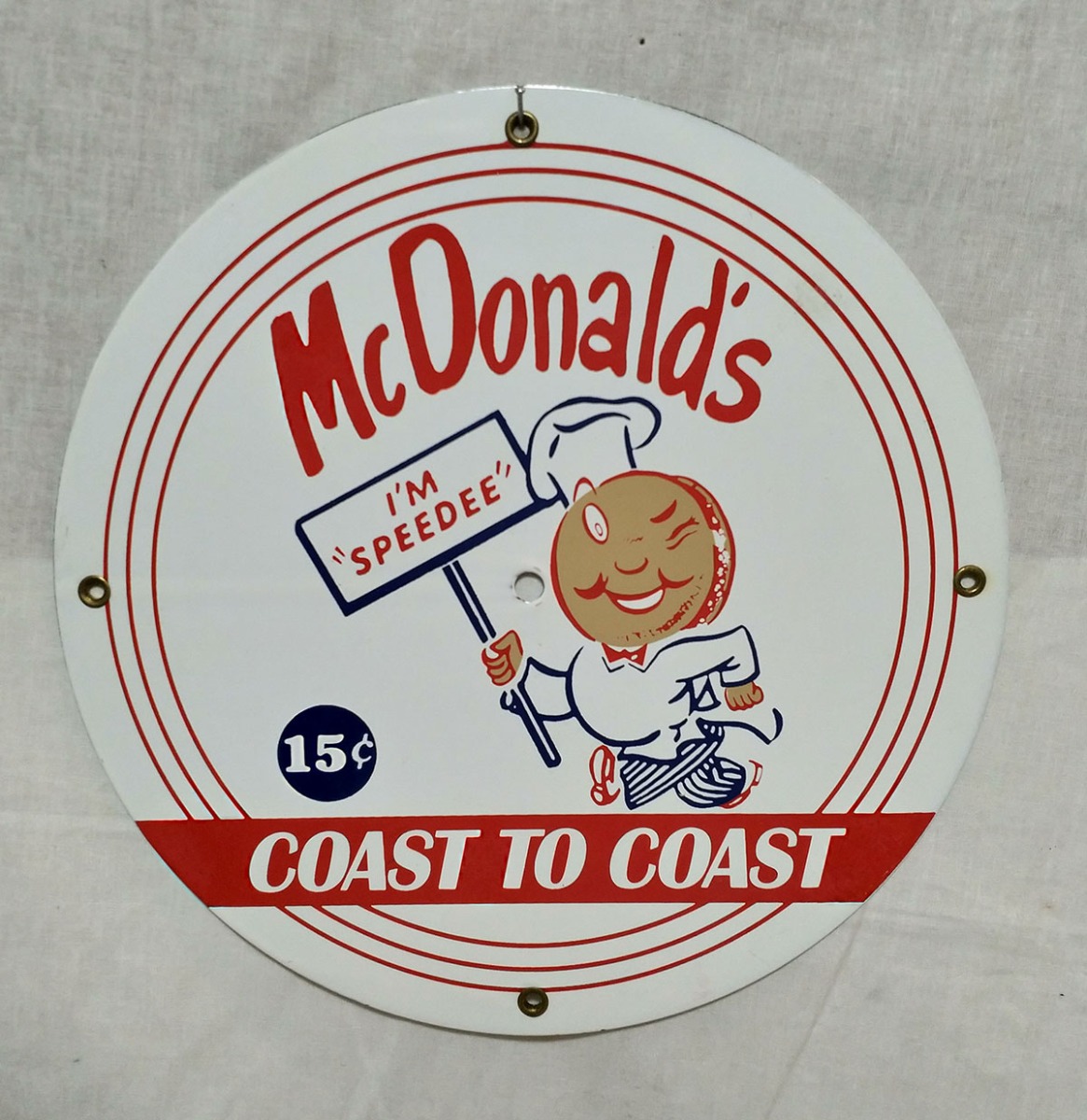 McDonald's Coast To Coast Emaille Bord 12" / 30 cm | Fiftiesstore