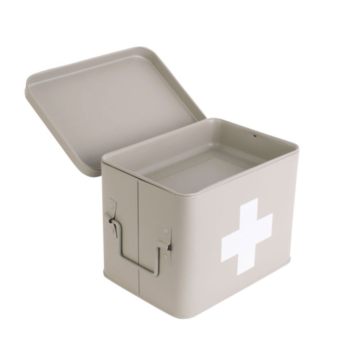 Medicijnkist Mat Warm Grijs Medium - 21.5 x 15.5 x 16 cm | Fiftiesstore