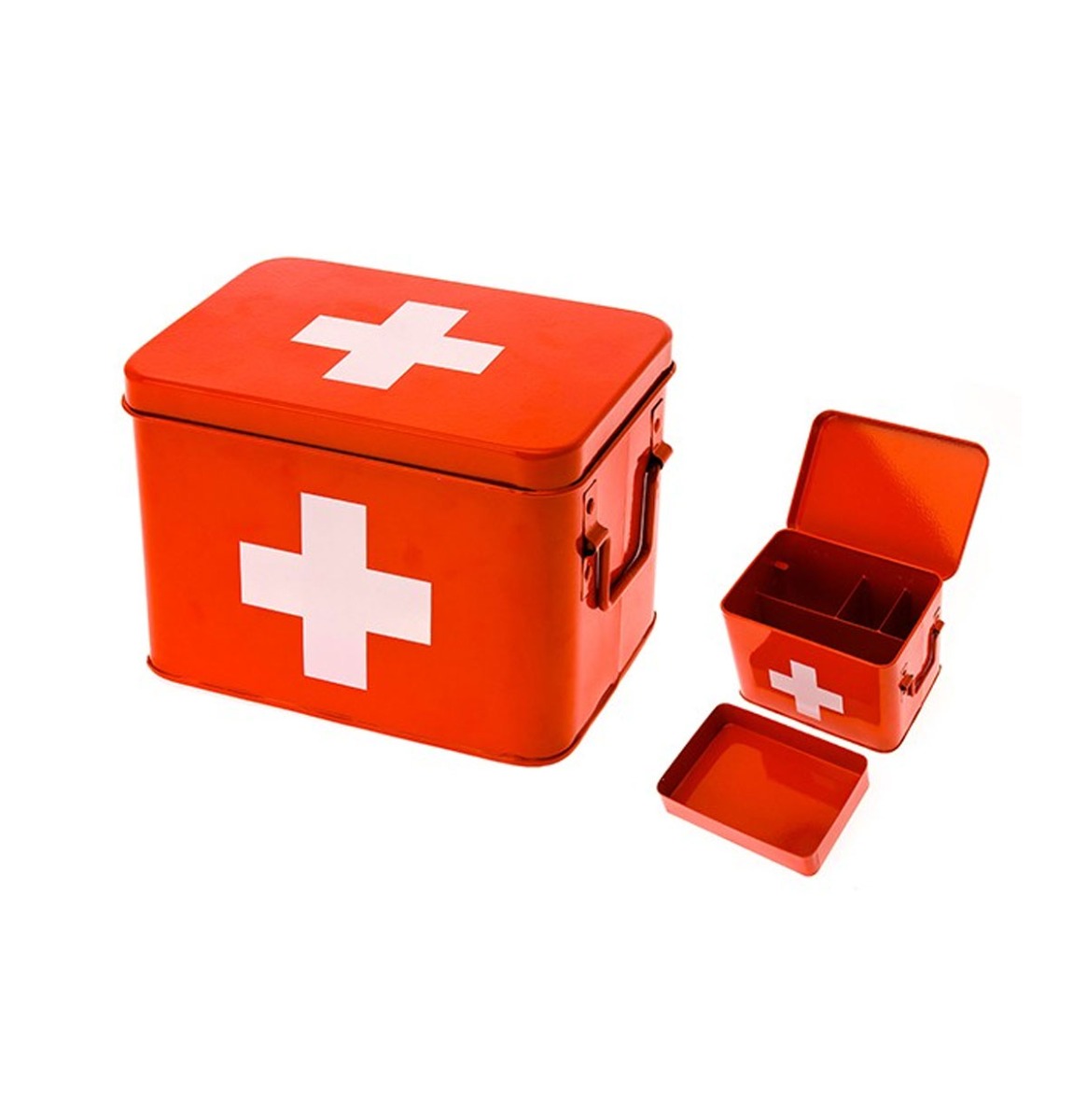 Medicijnkist Rood Medium - 21.5 x 15.5 x 16 cm | Fiftiesstore
