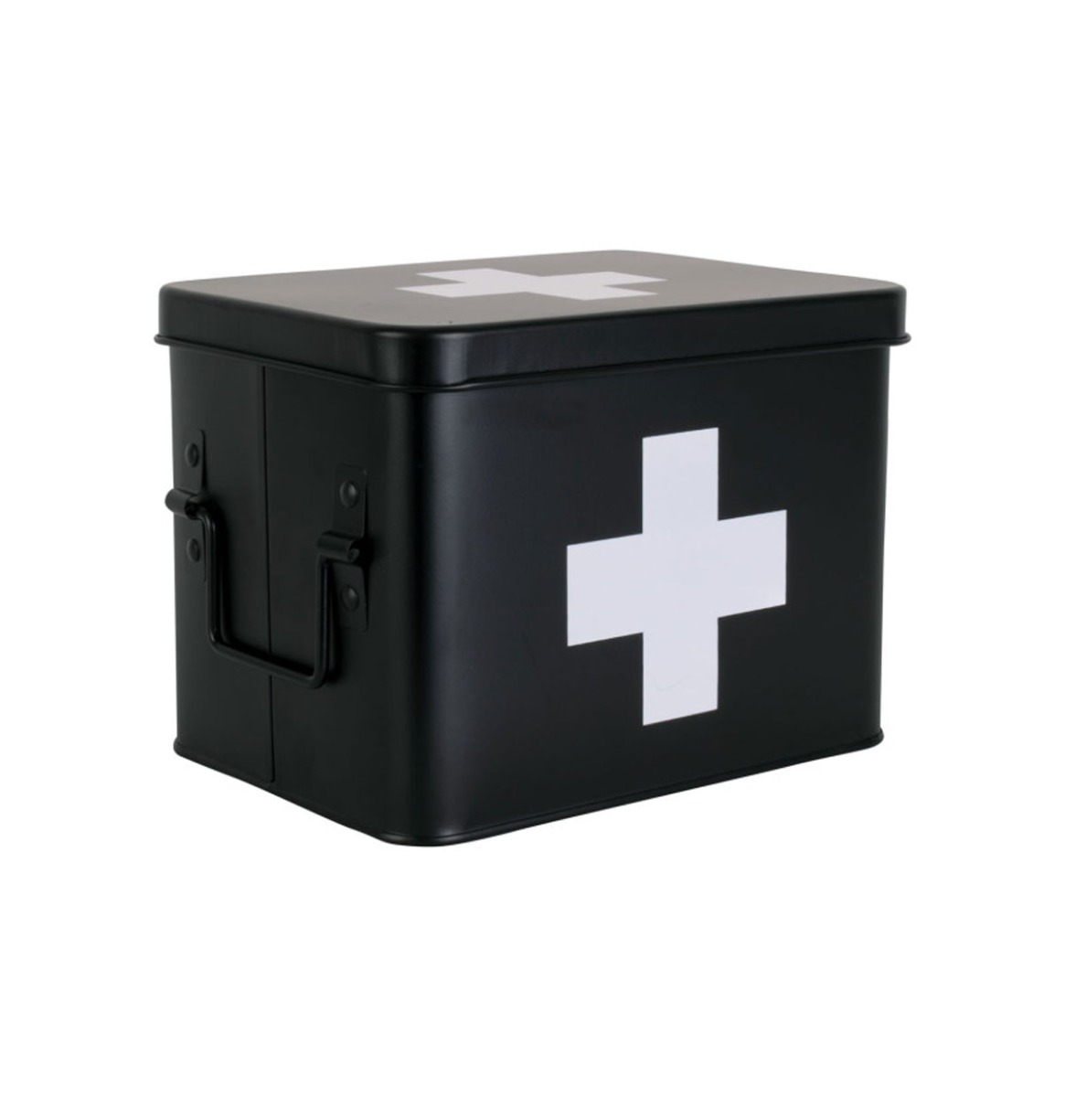 Medicijnkist Zwart Medium - 21.5 x 15.5 x 16 cm | Fiftiesstore