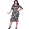 Medusa Dress Damask Delight-44 (NL)/ 18 (UK) | 35% korting | Lady V London