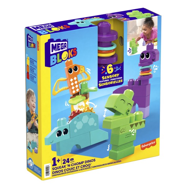 Mega Bloks Fisher Price Squek'n Chomp Dino | Mega Bloks