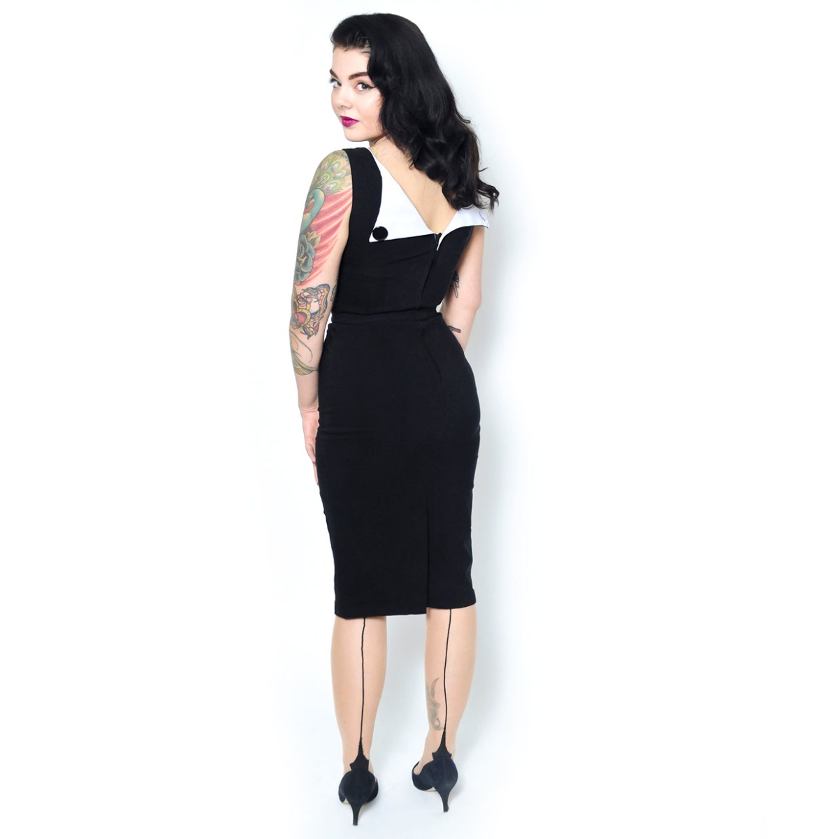 Megan Pencil Dress Black-XL | 49% korting | Tatyana