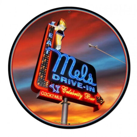 Mels Drive-in Sunset Zwaar Metalen Bord XL 71 cm | 15% korting | Fiftiesstore