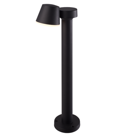 Memphis LED sokkellamp - 80cm - 6 Watt 300lm - Kantelbaar - IP54 - 3000K warm wit - Buitenlamp - Padverlichting - Zwart - Staande buitenlamp | HOFTRONIC